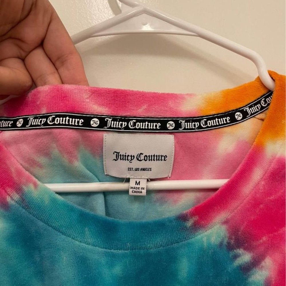 Juicy Couture Woman Tie Dye Velour Sweatshirt Size M